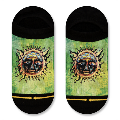 Sun Logo No Show Socks - Green
