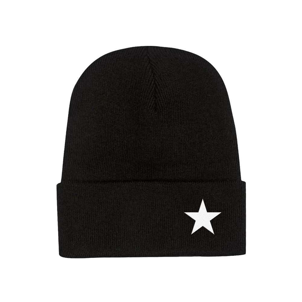 ZERO BLACK PUFF EMBROIDERED BEANIE