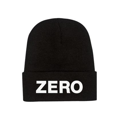 ZERO BLACK PUFF EMBROIDERED BEANIE