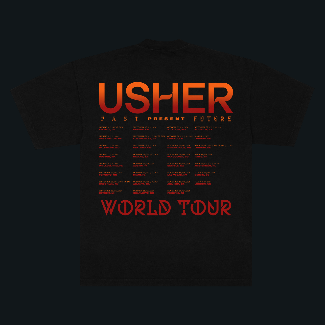 PAST PRESENT FUTURE TOUR T-SHIRT