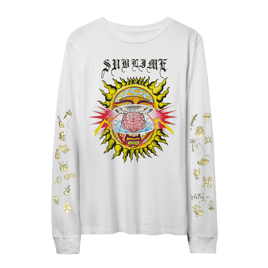 Mind-Blown Sun White Longsleeve