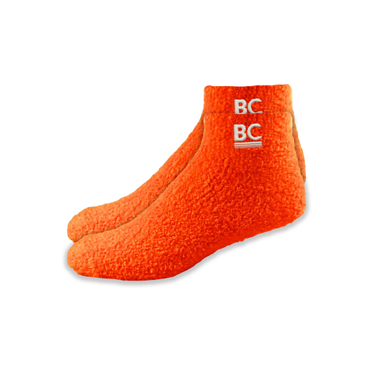 BC Orange Fuzzy Socks