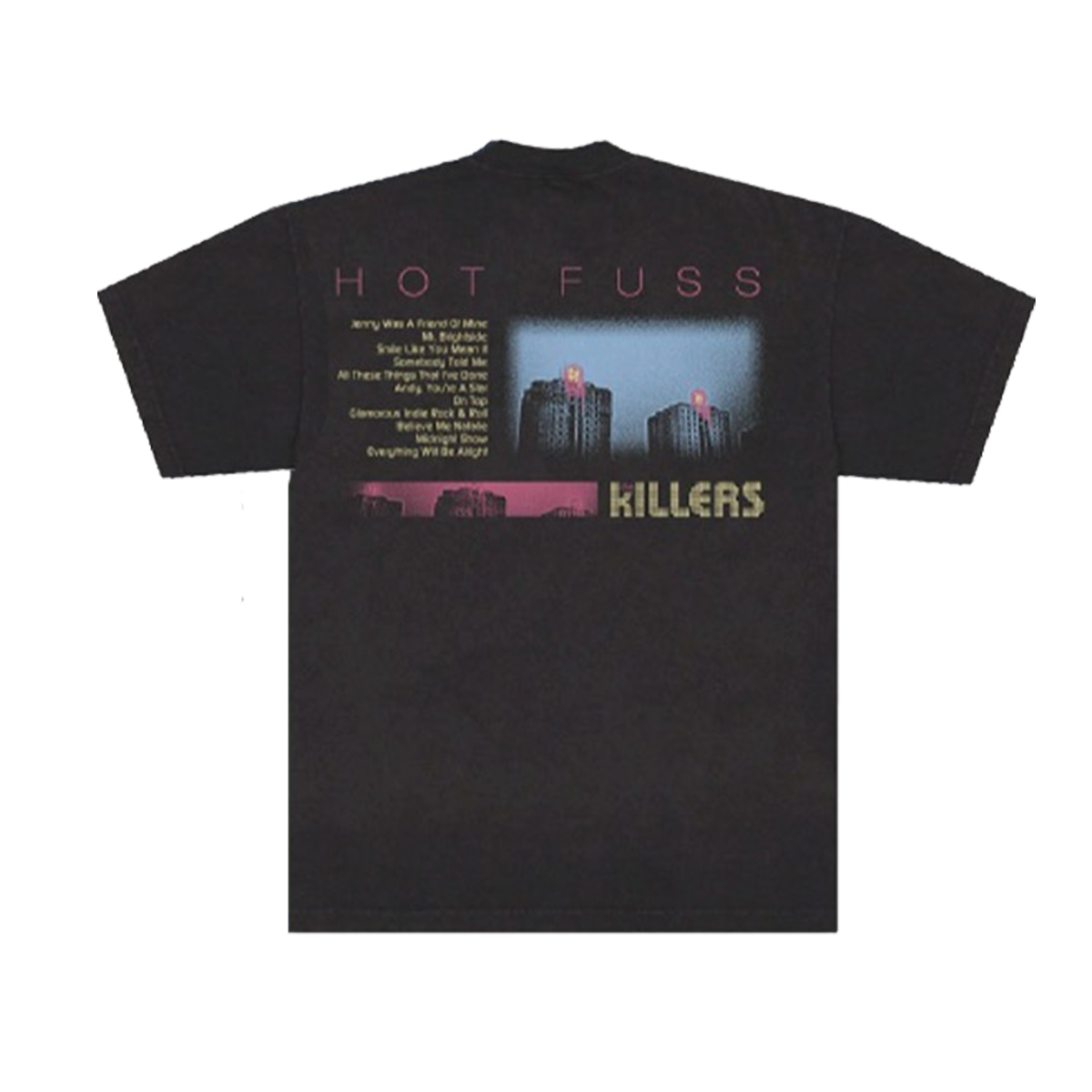 HOT FUSS TRACKLIST BLACK T-SHIRT