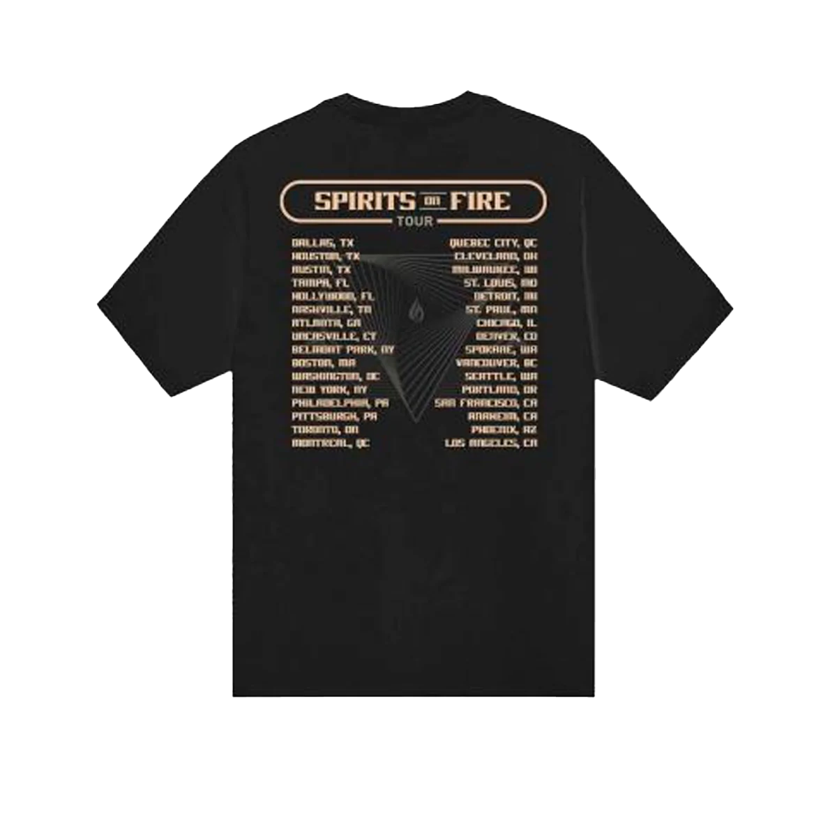 Spirits On Fire Tour Black Tee