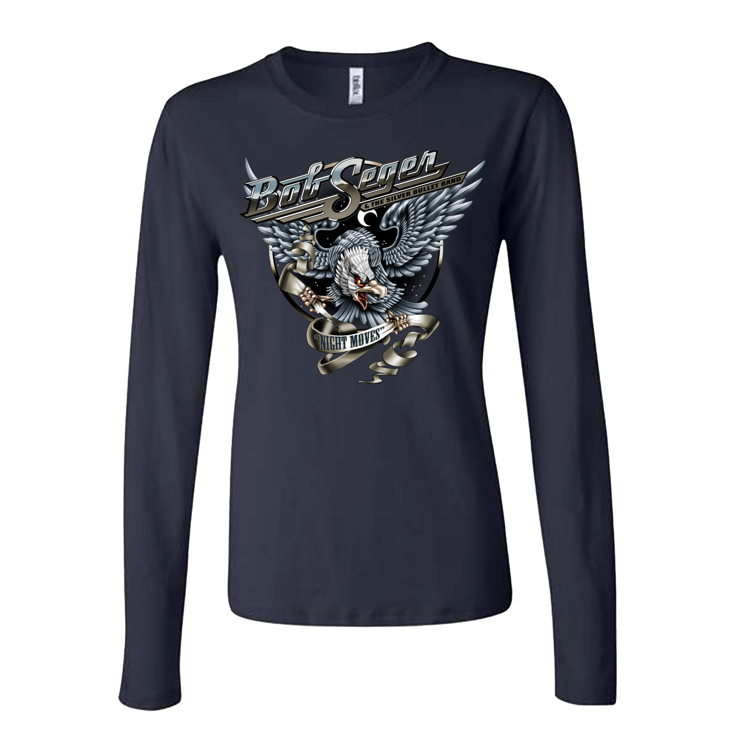Night Moves Eagle Ladies Long Sleeve Tee
