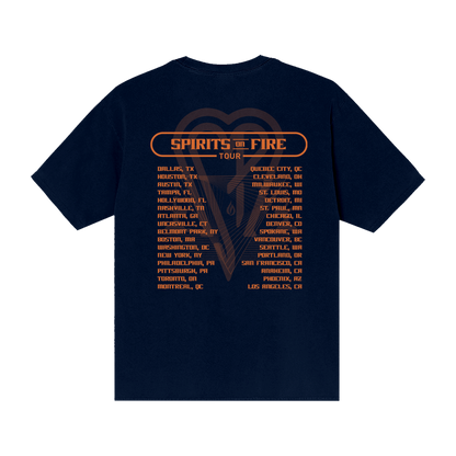 Spirits On Fire Tour Navy Tee