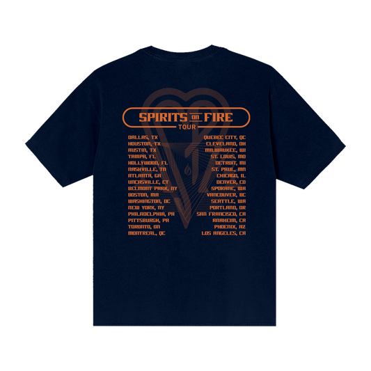 Spirits On Fire Tour Navy Tee