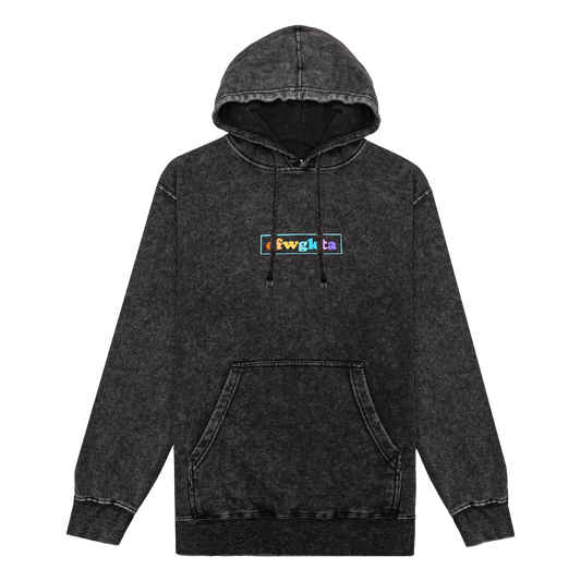 ofwgkta Rainbow Pullover Hoodie - Black Mineral Wash-Odd Future