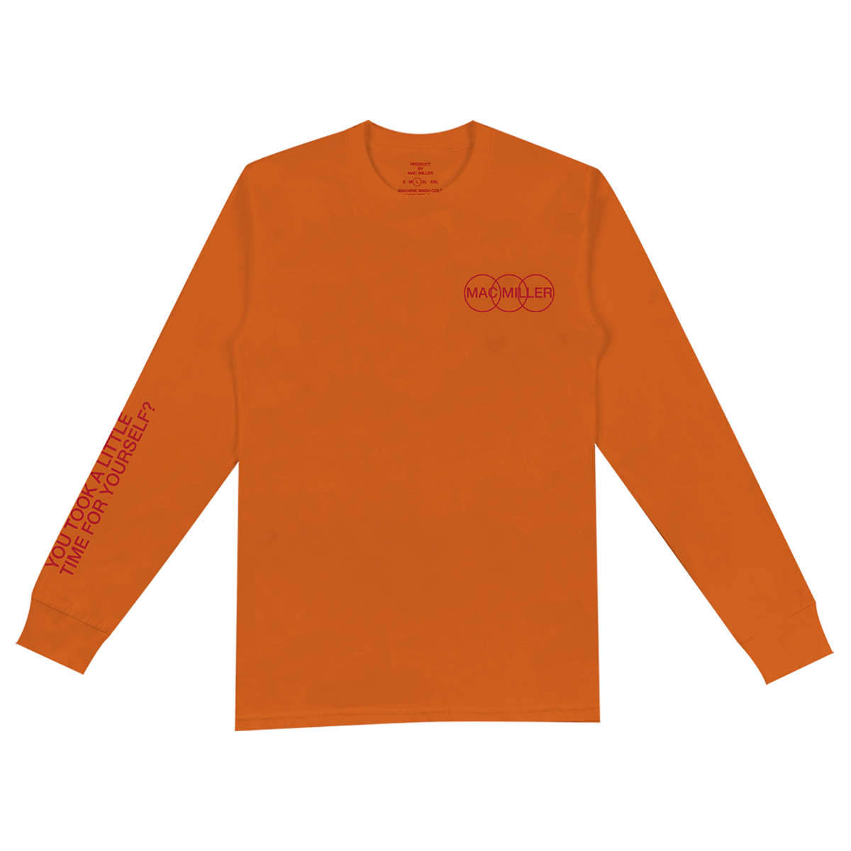 TAKE A LITTLE TIME ORANGE LONG SLEEVE
