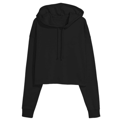 Laundry Service Logo Ladies Cropped Hoodie - Black