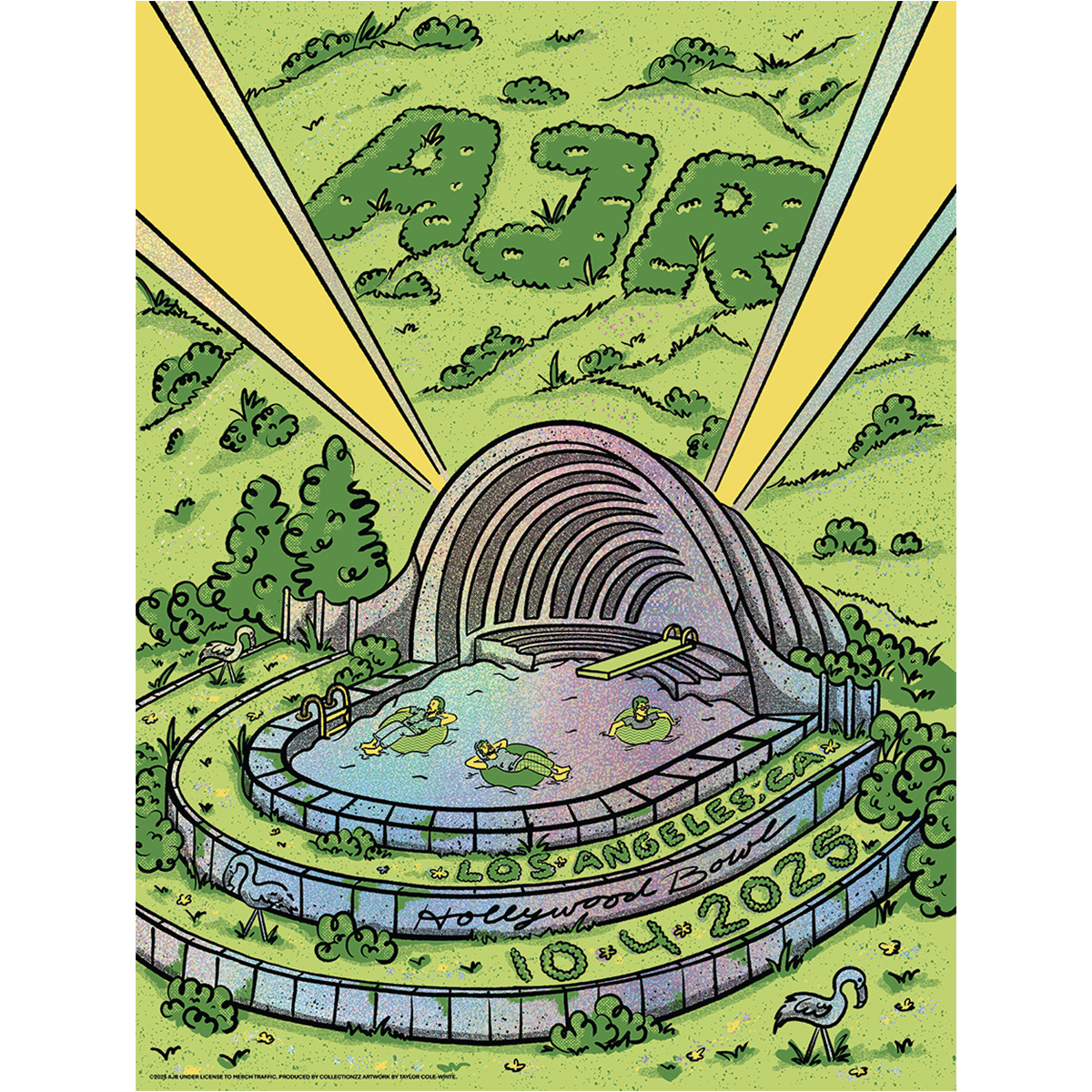 Los Angeles October 4 2025 Tour Poster - Web Exclusive Sparkle Foil